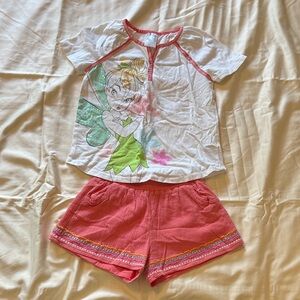 Disney Red and White Stitch Detail Top